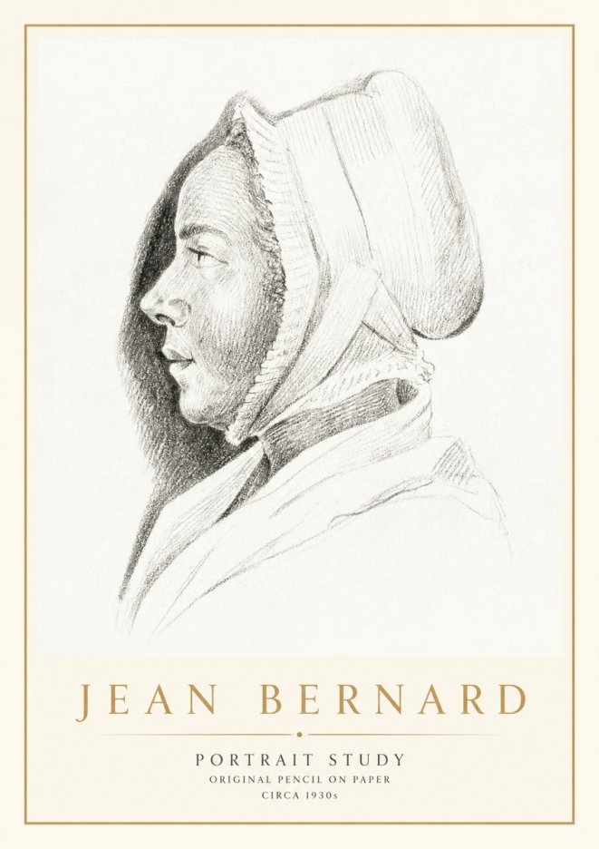 Jean Bernard Portrait Study VI No1 - Poster