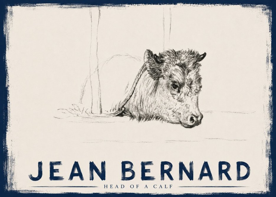 Jean Bernard Study of a Calf I No6 - Poster