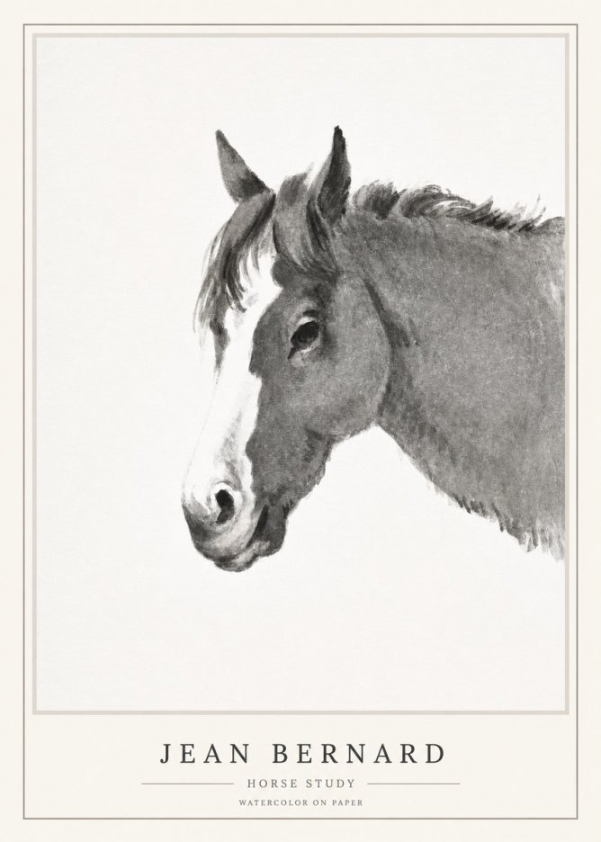 Jean Bernard Horse Study I No3 - Poster