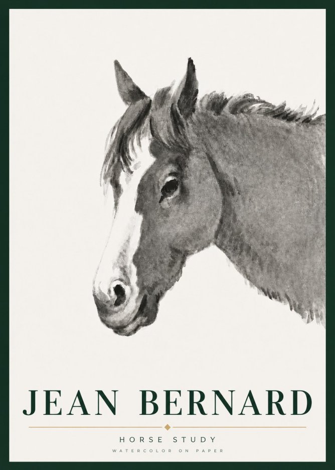 Jean Bernard Horse Study I No5 - Poster