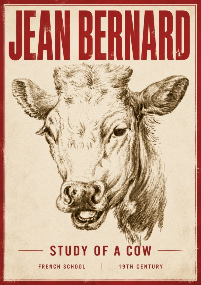 Jean Bernard Study of a Cow IV No5 - Poster