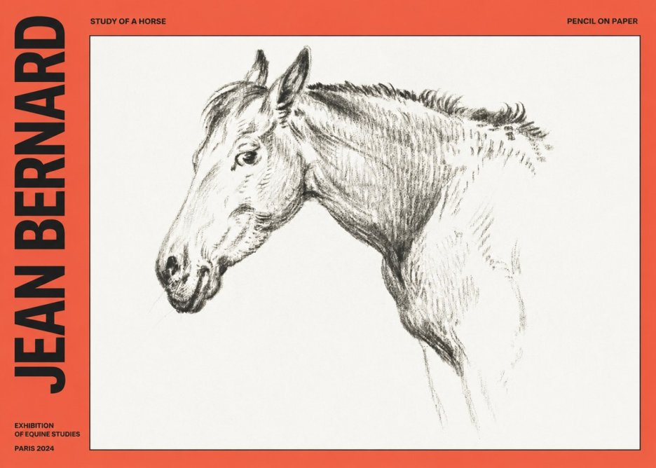 Jean Bernard Study of a Horse VI No5 - Poster