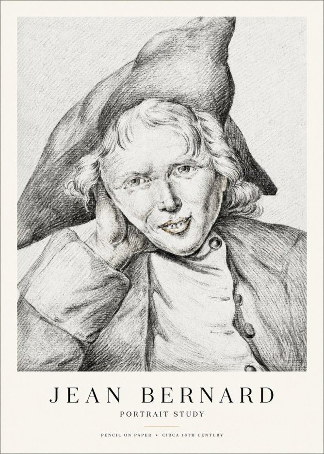 Jean Bernard Portrait Study VII No1 - Poster