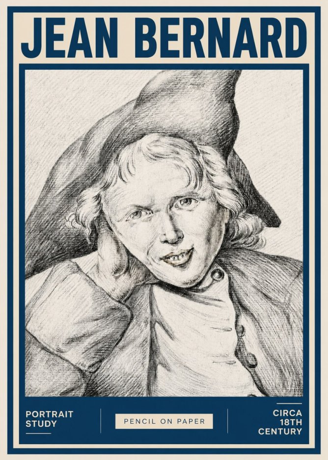 Jean Bernard Portrait Study VII No3 - Poster