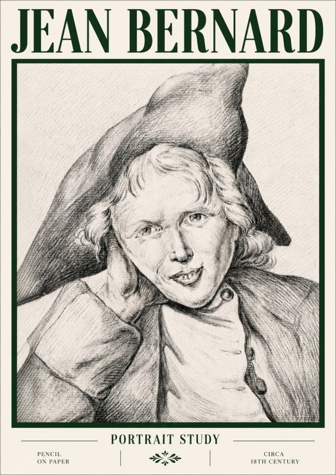 Jean Bernard Portrait Study VII No4 - Poster