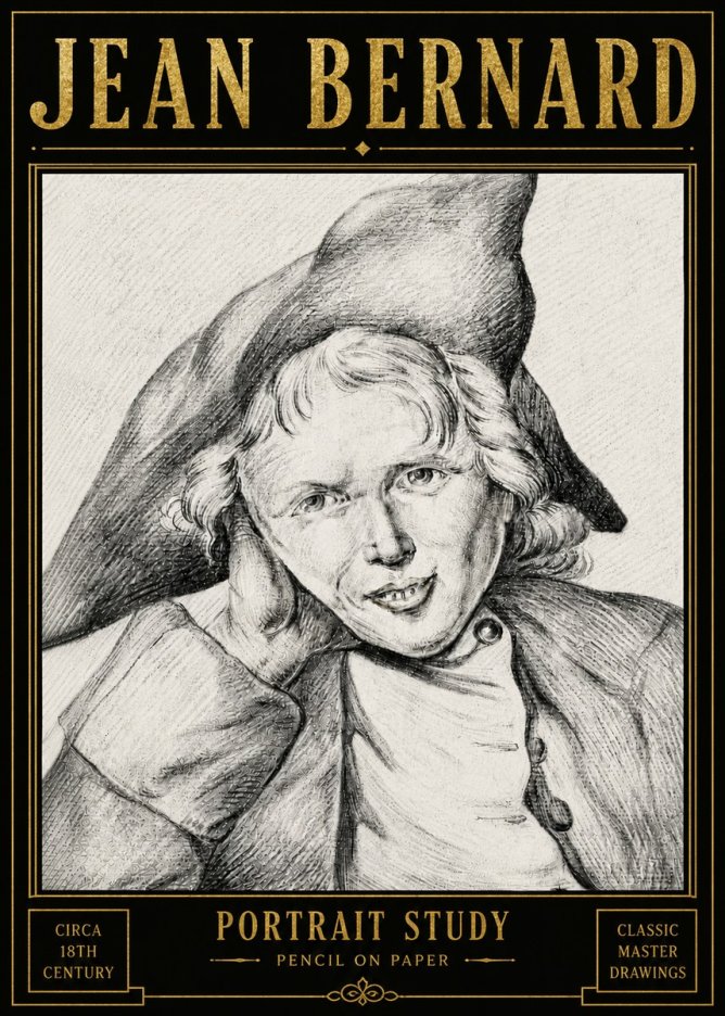 Jean Bernard Portrait Study VII No6 - Poster