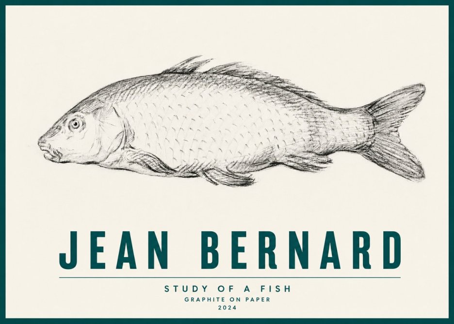 Jean Bernard Study of a Fish III No5 - Poster
