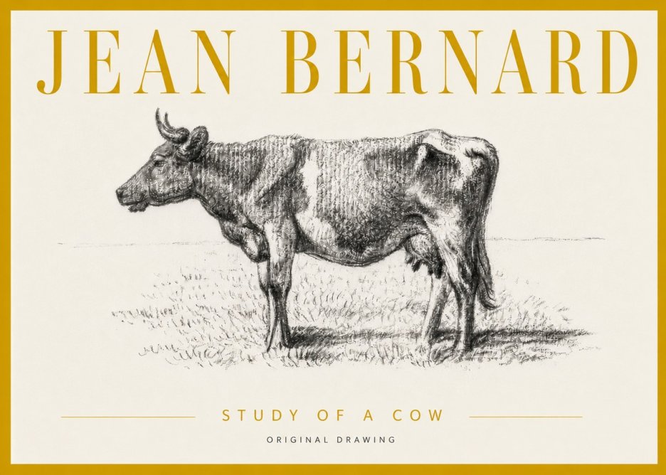 Jean Bernard Cow I No6 - Poster