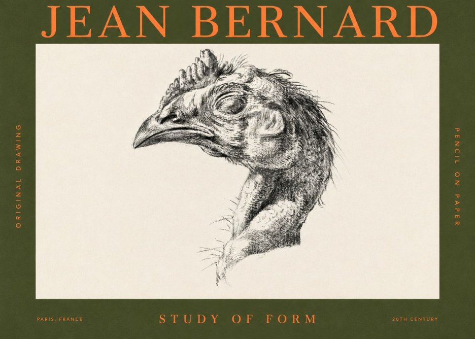 Jean Bernard Study of Form II No2 - Poster