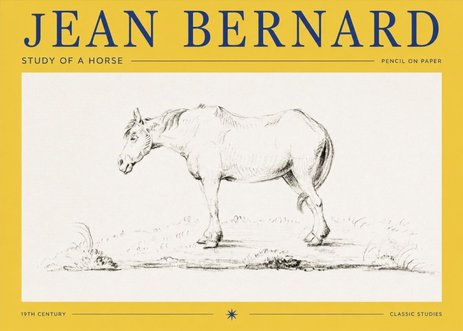 Jean Bernard Study of a Horse IX No2 - Poster