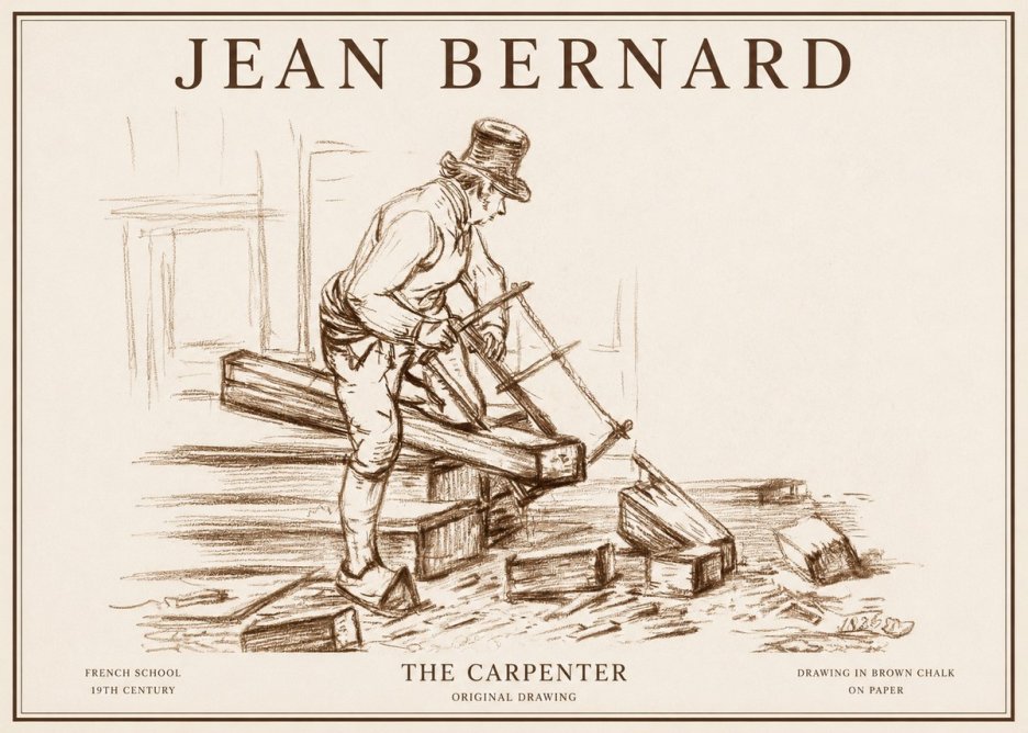 Jean Bernard The Carpenter No1 - Poster