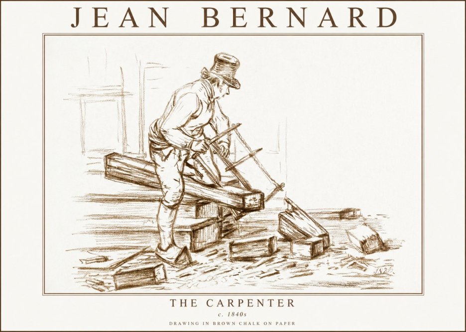 Jean Bernard The Carpenter No3 - Poster
