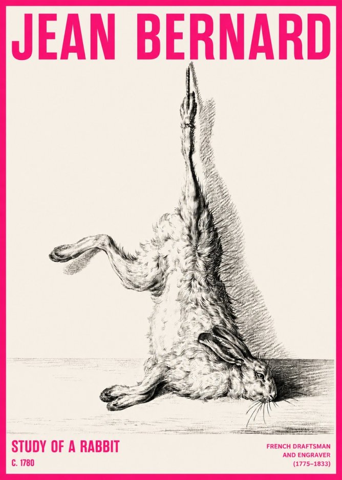 Jean Bernard The Dancing Hare No6 - Poster