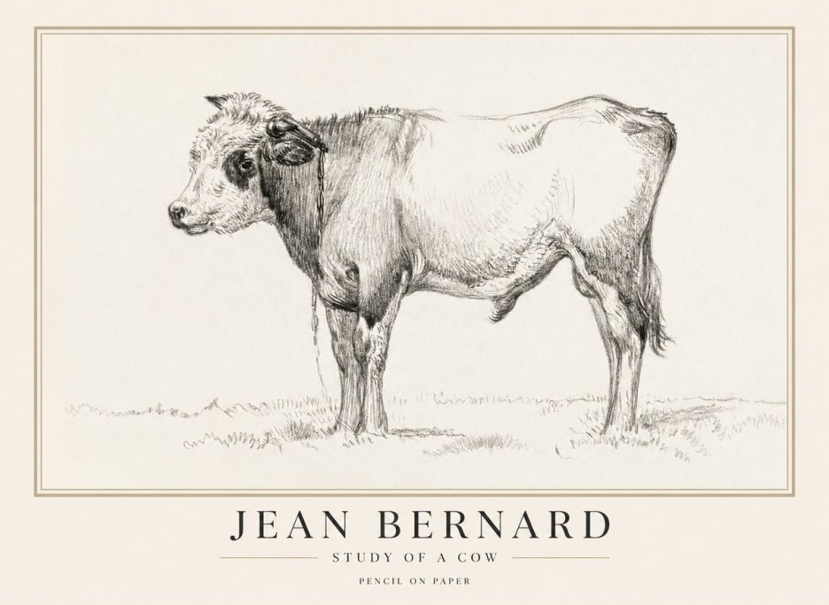 Jean Bernard The Young Bull No5 - Poster