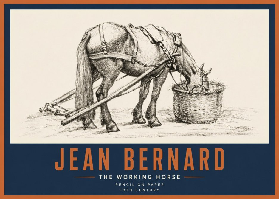 Jean Bernard The Working Horse No2 - Poster