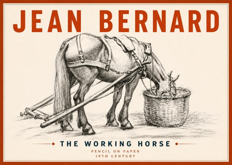 Jean Bernard The Working Horse No5 - Poster