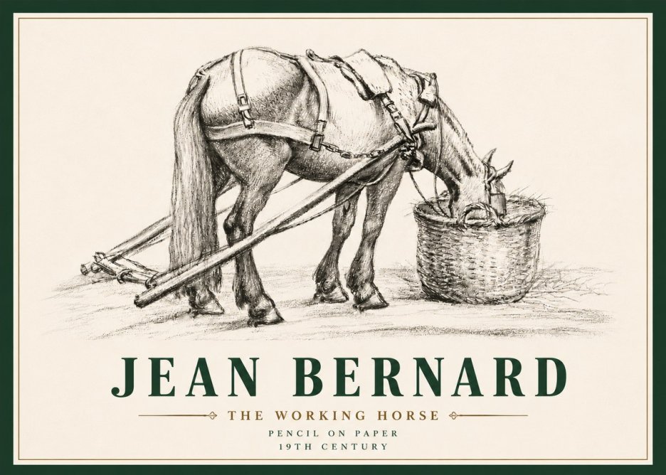 Jean Bernard The Working Horse No6 - Poster