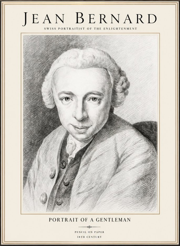 Jean Bernard Portrait of a Gentleman I No1 - Poster