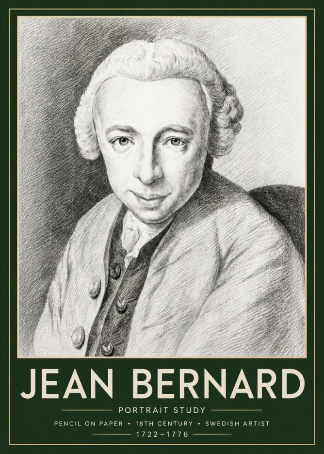 Jean Bernard Portrait of a Gentleman I No6 - Poster