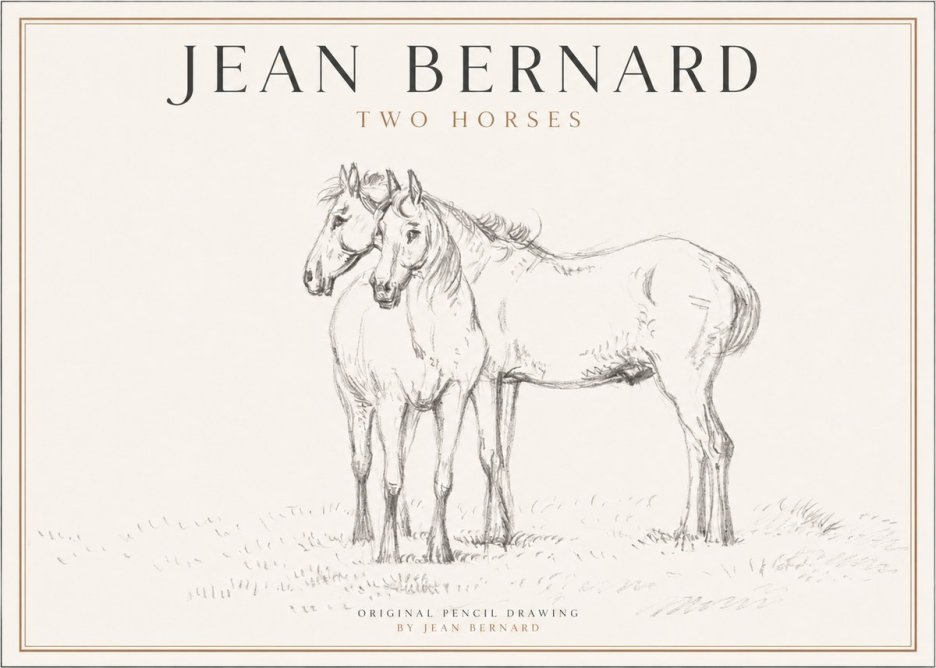 Jean Bernard Two Horses I No1 - Poster