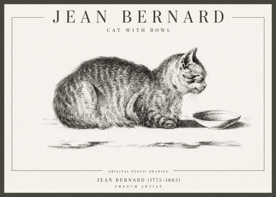 Jean Bernard The Cat No5 - Poster