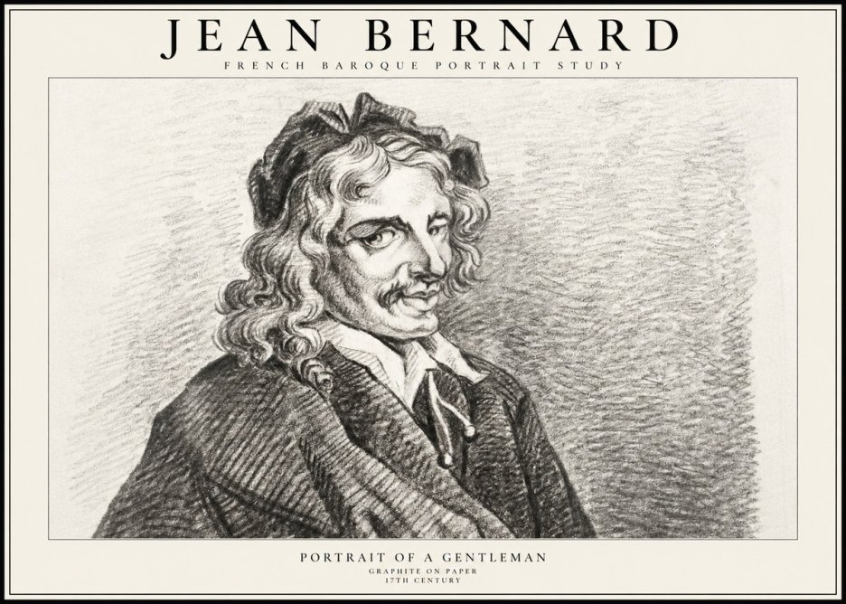 Jean Bernard Portrait of a Gentleman II No2 - Poster