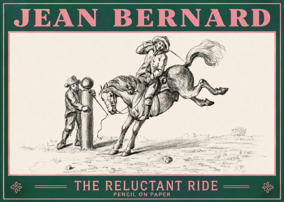 Jean Bernard A Study of the Bucking Horse No5 - Poster