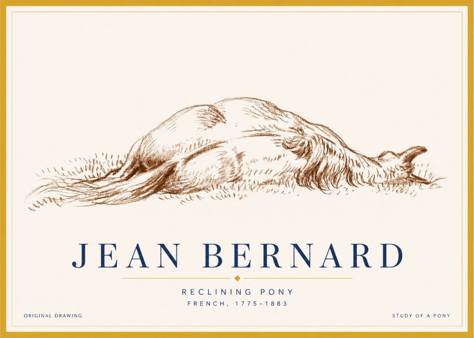 Jean Bernard Horse Study II No5 - Poster