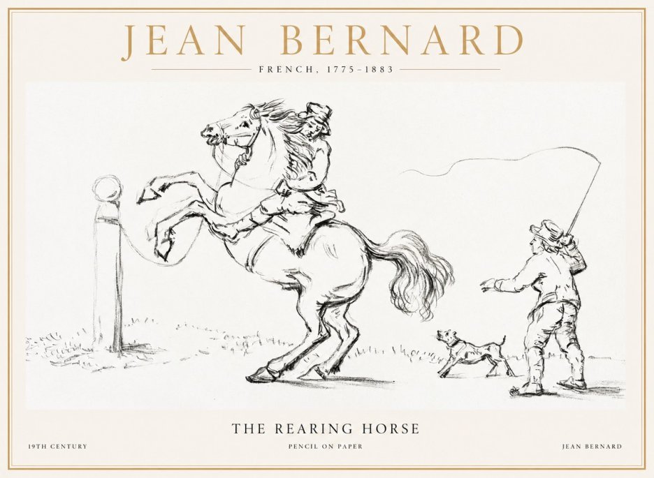 Jean Bernard The Rearing Horse I No1 - Poster