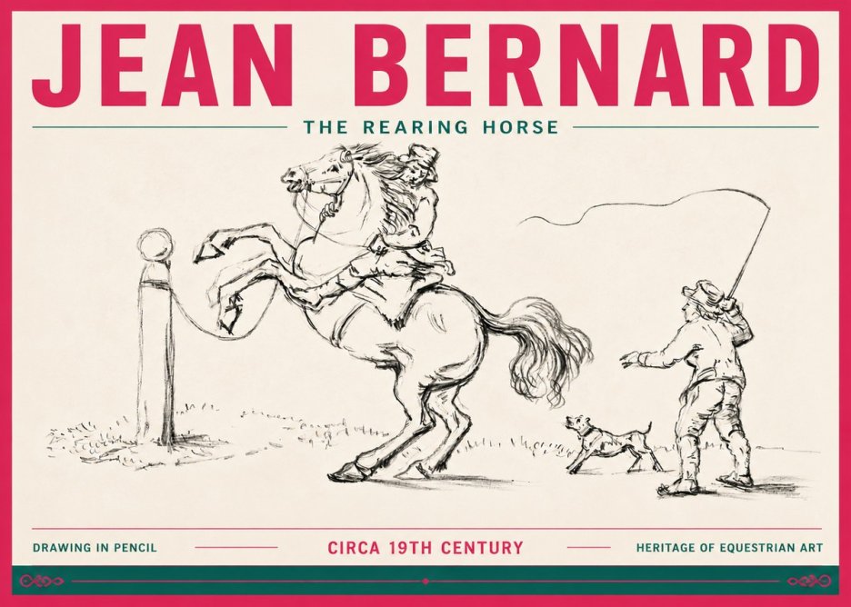 Jean Bernard The Rearing Horse I No6 - Poster