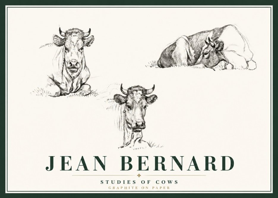 Jean Bernard Studies of Cows II No6 - Poster