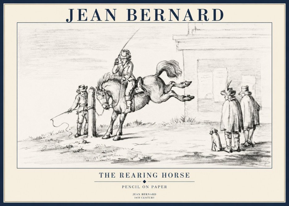 Jean Bernard The Rearing Horse II No1 - Poster