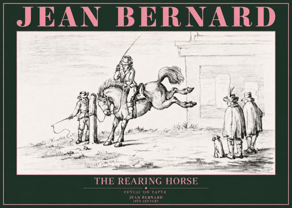 Jean Bernard The Rearing Horse II No3 - Poster