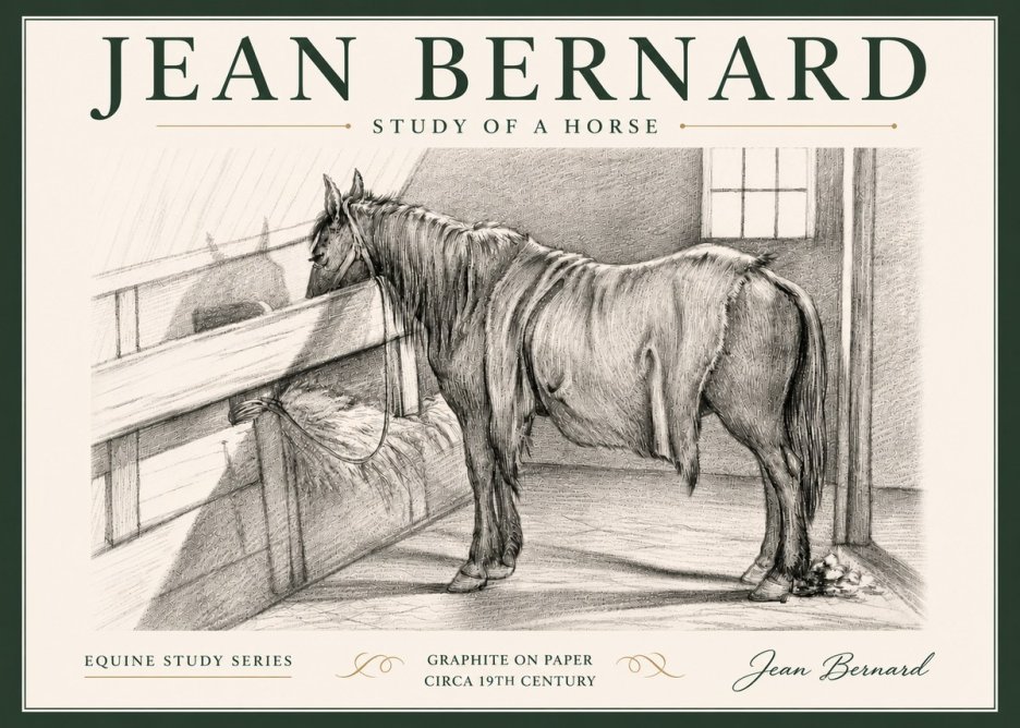 Jean Bernard Study of a Horse XIII No5 - Poster