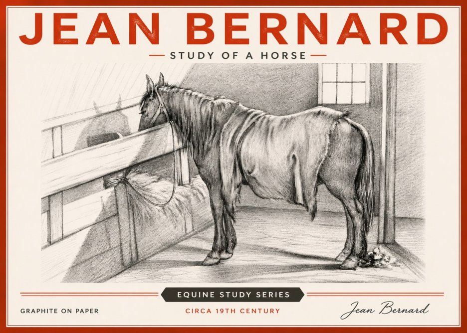 Jean Bernard Study of a Horse XIII No6 - Poster