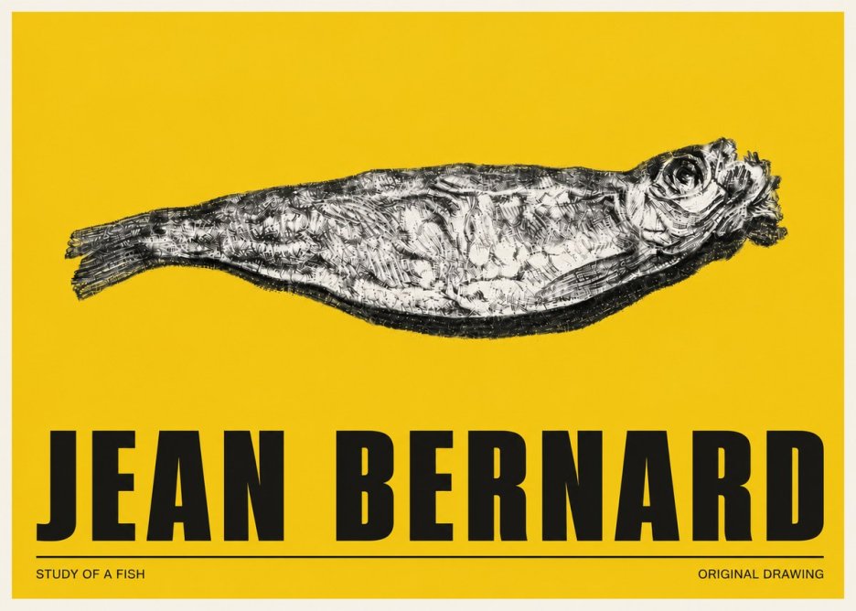 Jean Bernard Study of a Fish V No4 - Poster