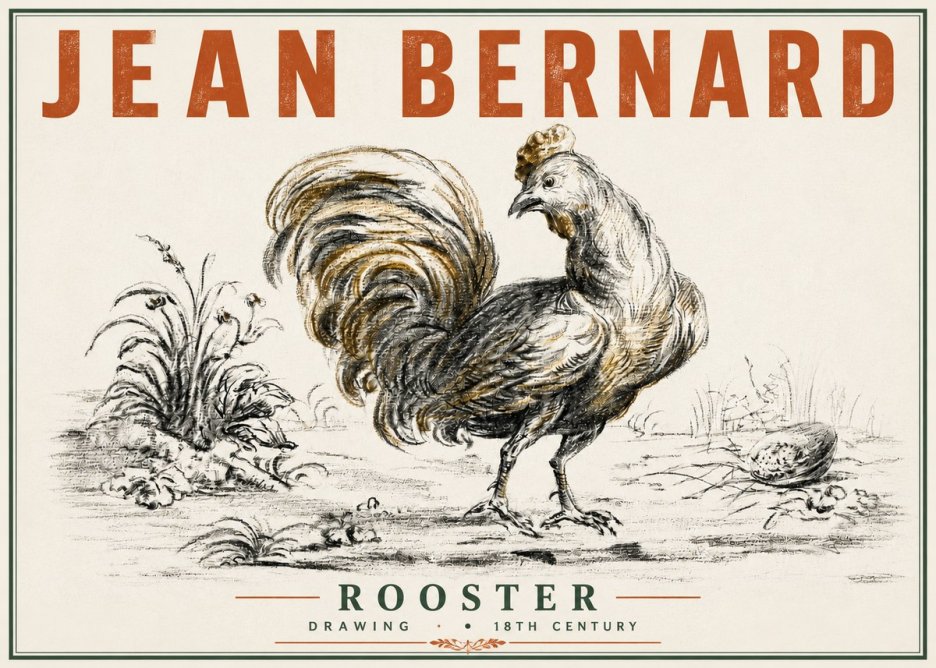 Jean Bernard Rooster No3 - Poster