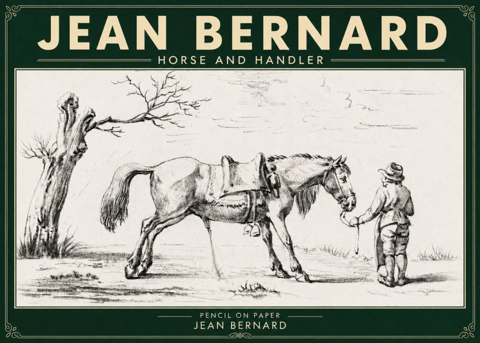 Jean Bernard Horse and Handler No5 - Poster