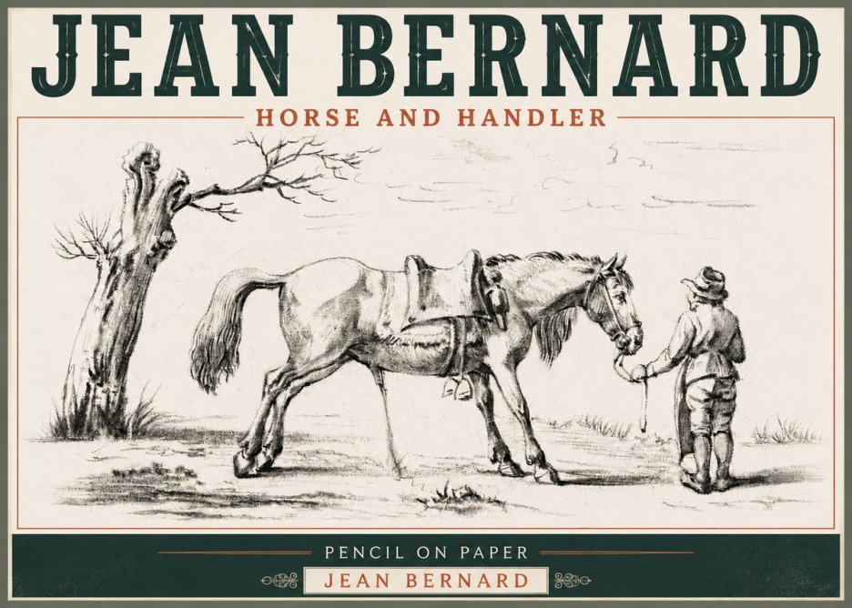 Jean Bernard Horse and Handler No6 - Poster