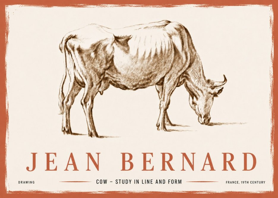 Jean Bernard Cow II No6 - Poster