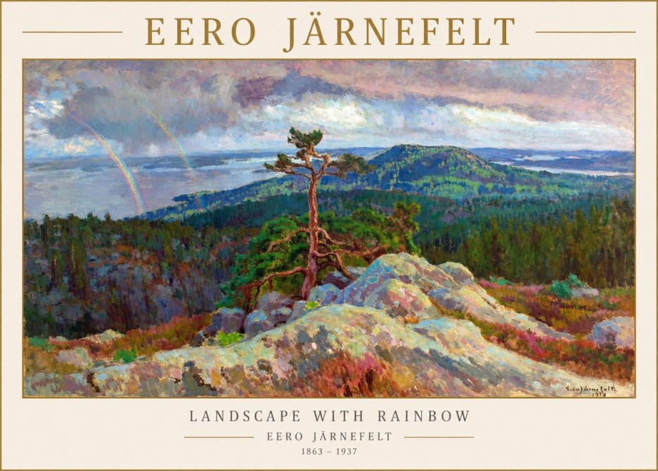 Eero Järnefelt Landscape with Rainbow, 1915 No2 - Poster