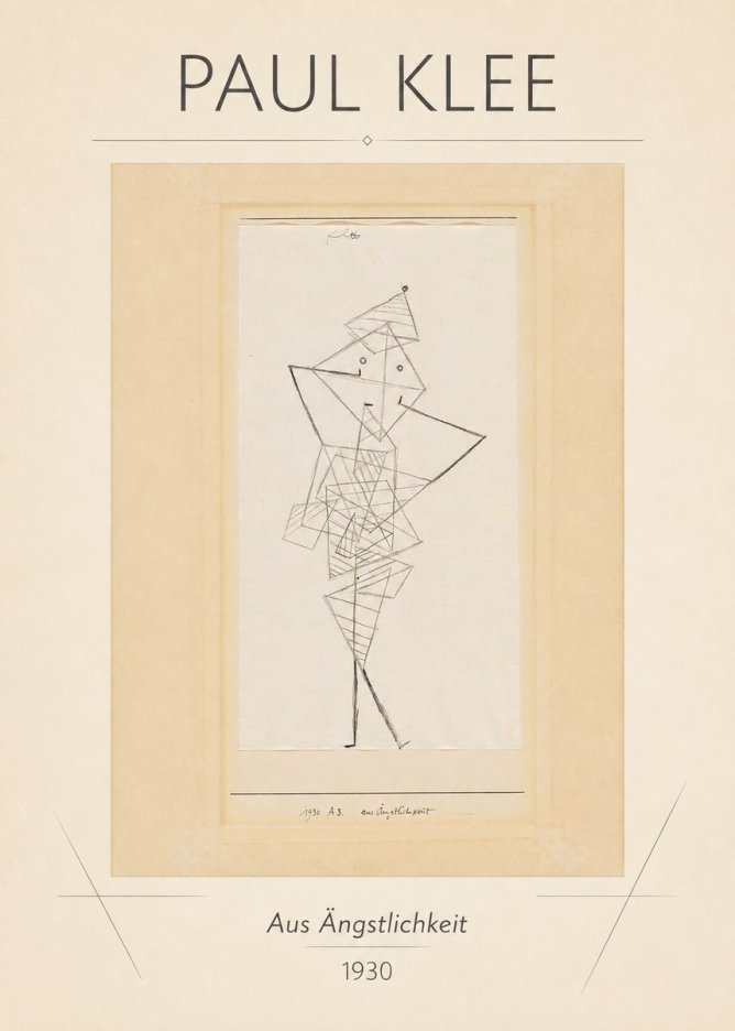 Paul Klee Aus Ängstlichkeit No1 - Poster