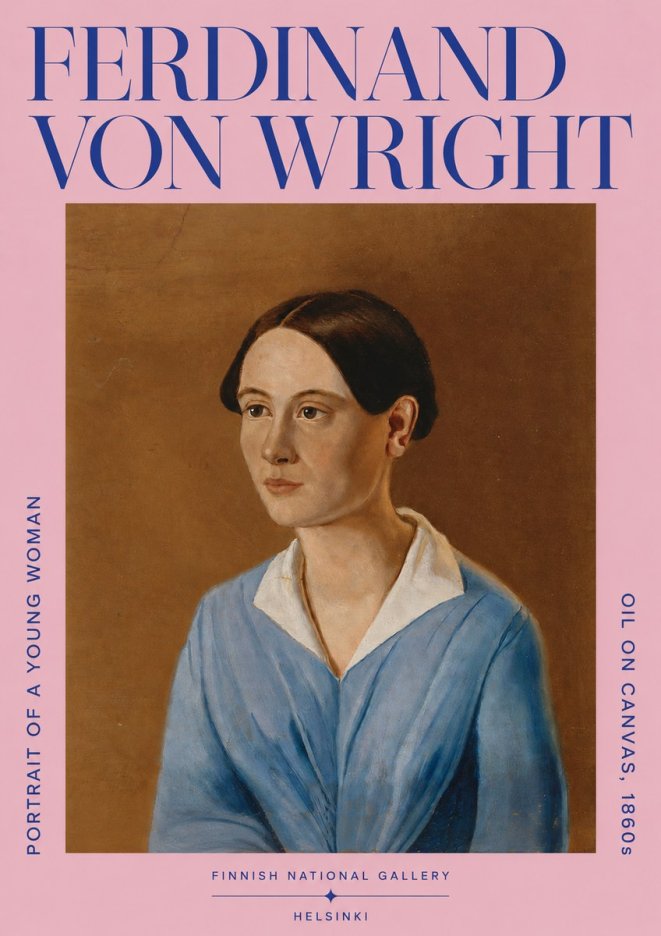 Ferdinand von Wright Portrait of a Young Woman No4 - Poster