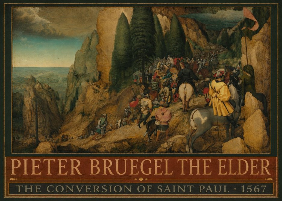 Pieter Bruegel The Conversion of Saint Paul I No5 - Poster