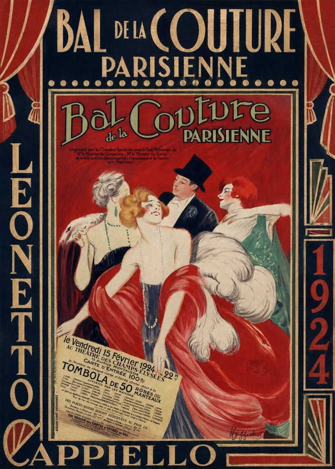 Leonetto Cappiello Bal De La Couture Parisienne No4 - Poster