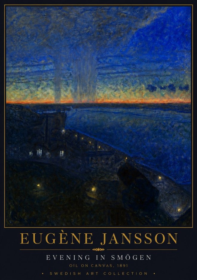 Eugène Jansson Evening in Smögen No5 - Poster