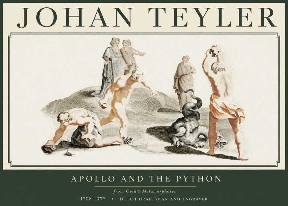 Johan Teyler Apollo and the Python No3 - Poster