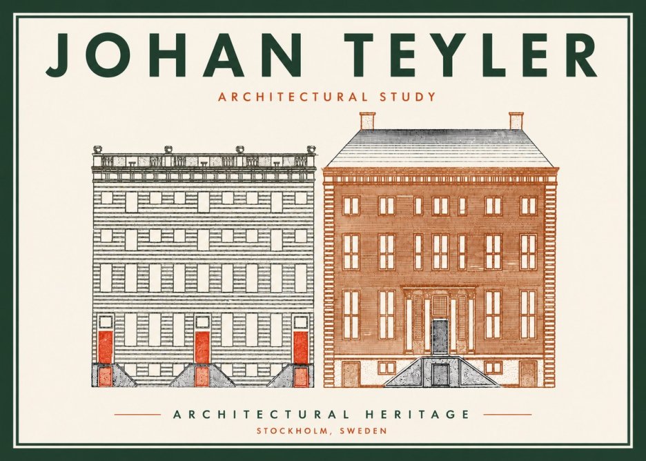 Johan Teyler Two Houses No6 - Poster