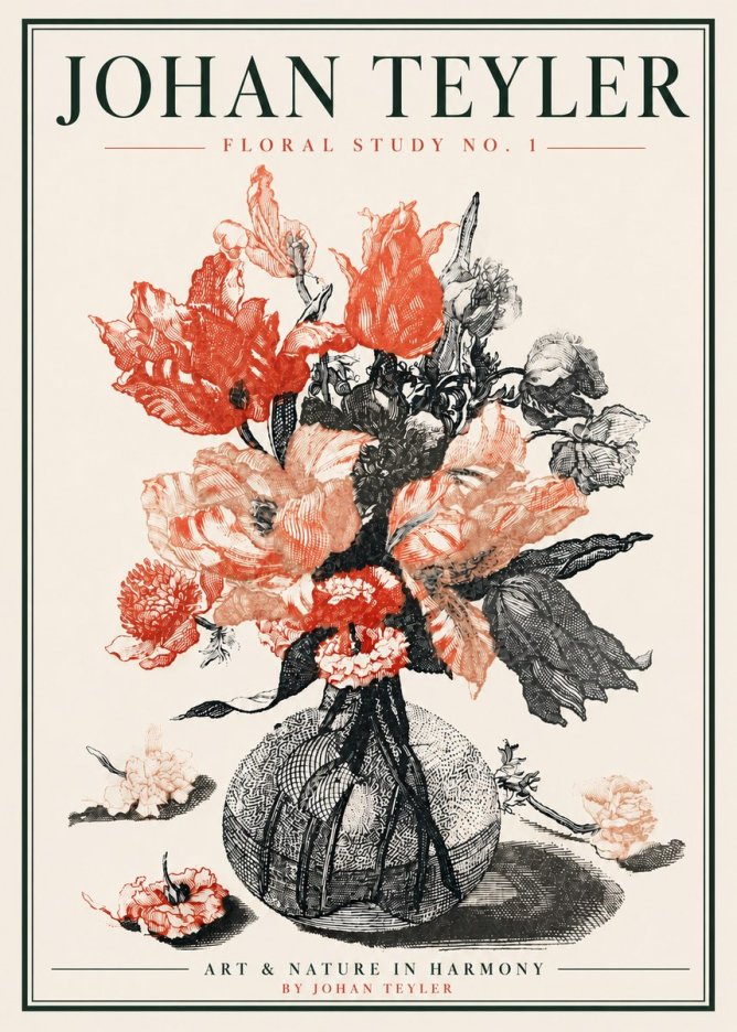 Johan Teyler Botanical Study No. 1 No5 - Poster