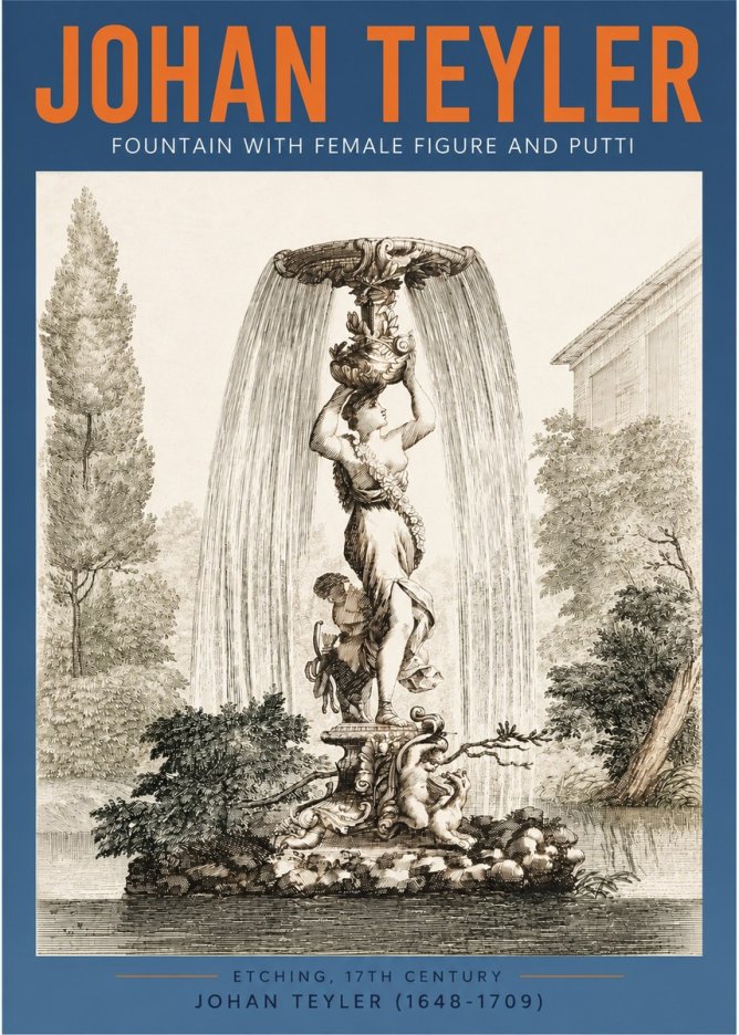 Johan Teyler Fountain with Allegorical Figures No4 - Poster
